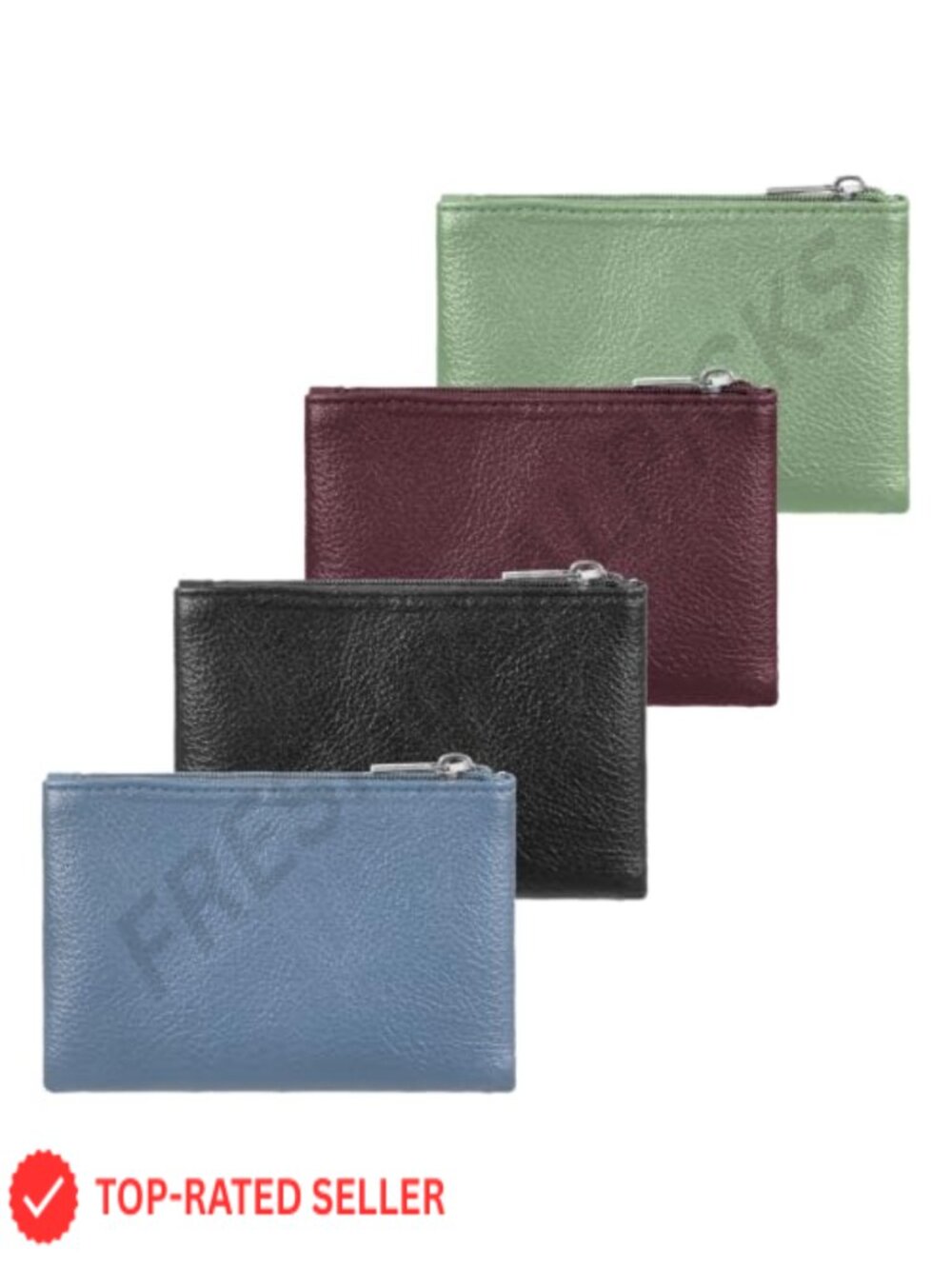 Set of 4 PU Leather Coin Purse Mini Pouch Change Wallet Card Holder